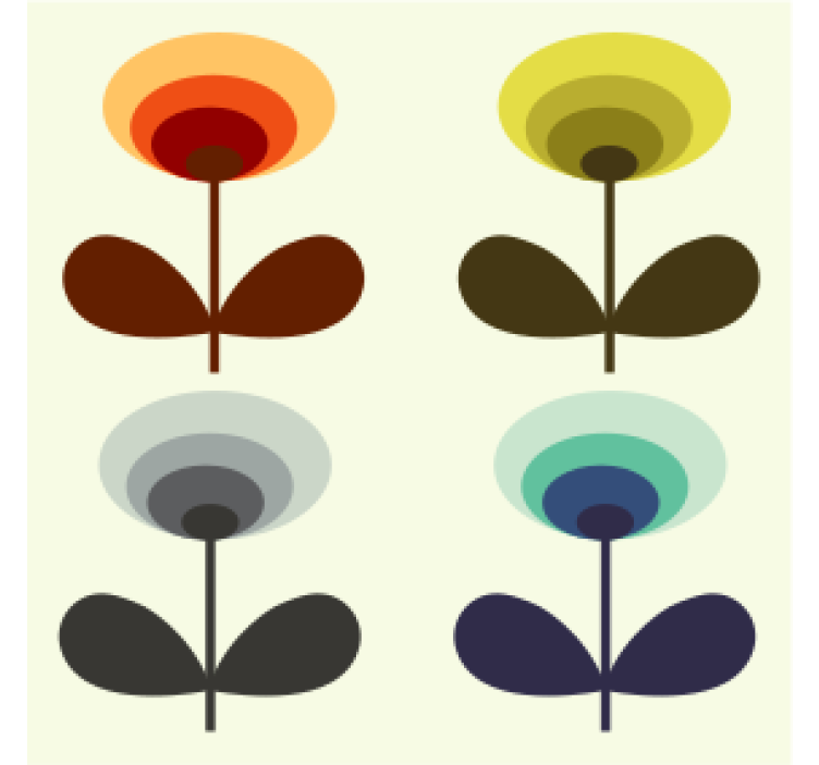 Papel tapiz vintage estilo años 70 - TenVinilo