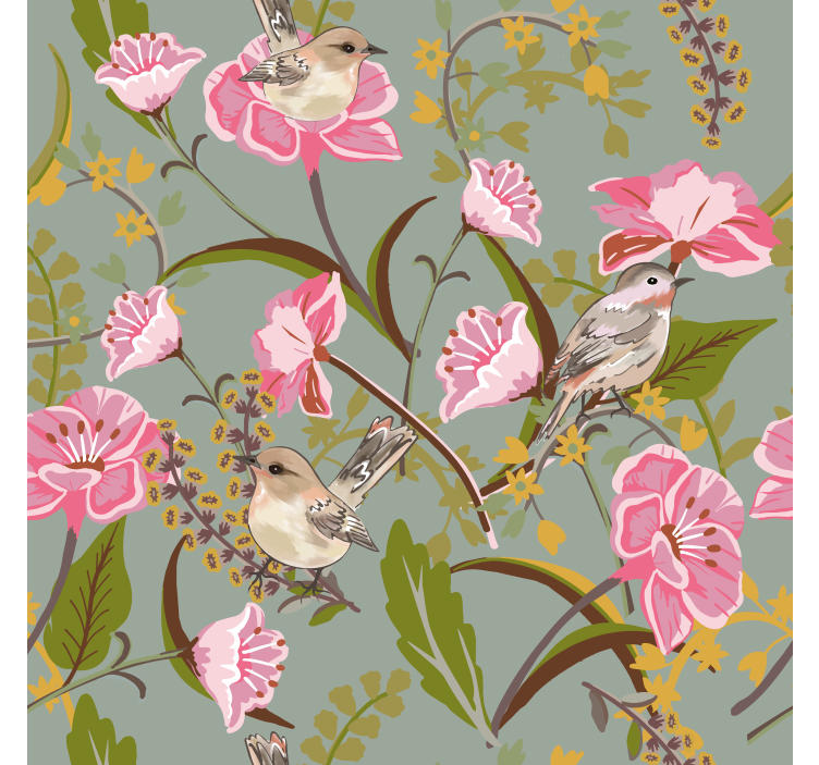 Papel tapiz cocina flores - TenVinilo