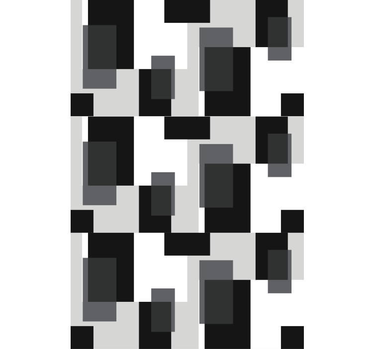 Papel tapiz moderno bloques de color blanco y negro - TenVinilo