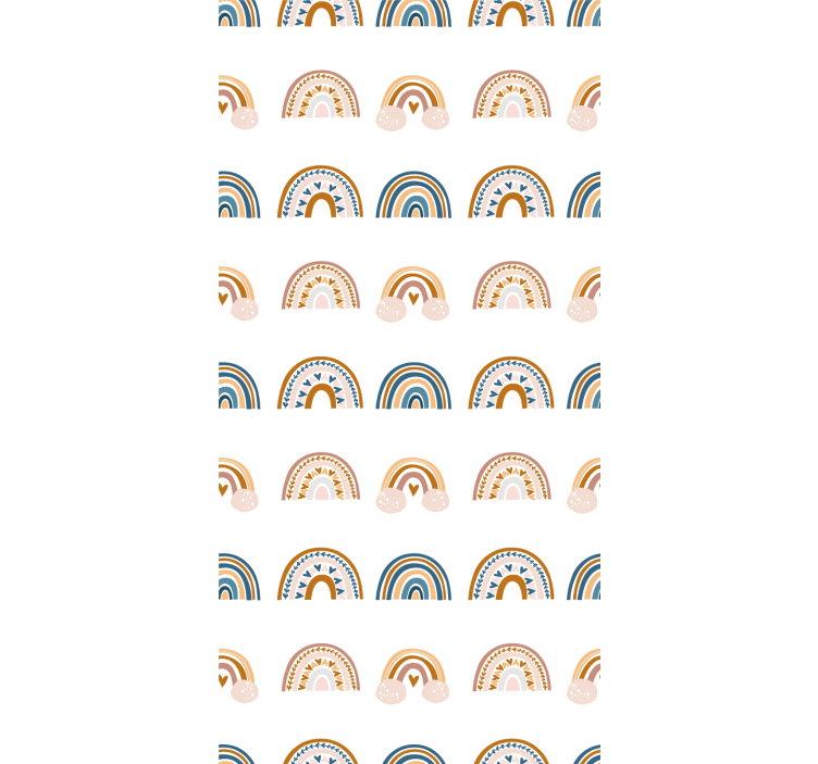 Papel tapiz infantil motivos nórdicos de arcoíris - TenVinilo