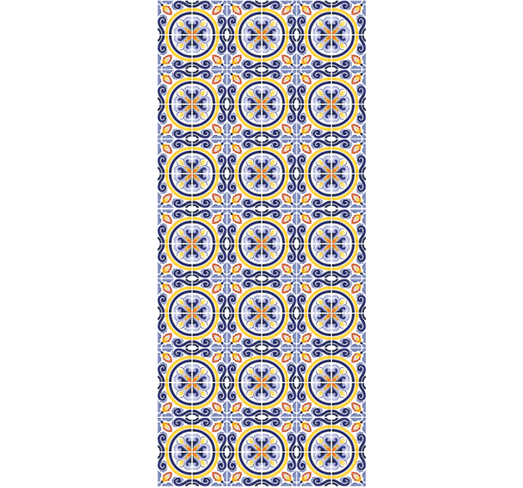 Papel tapiz cocina azulejos de verano - TenVinilo