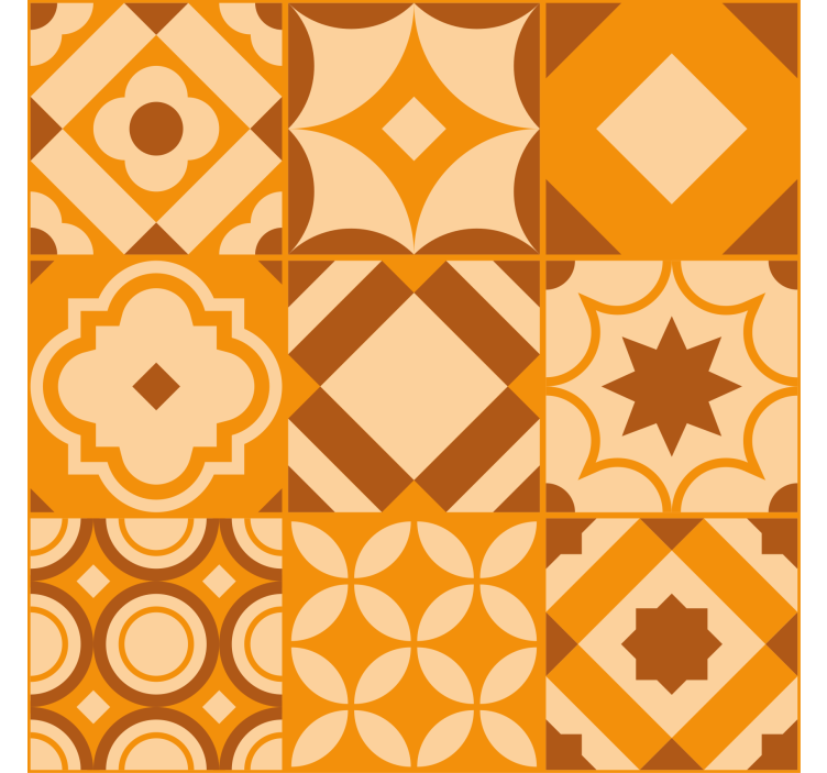 Papel tapiz cocina azulejos rústicos - TenVinilo