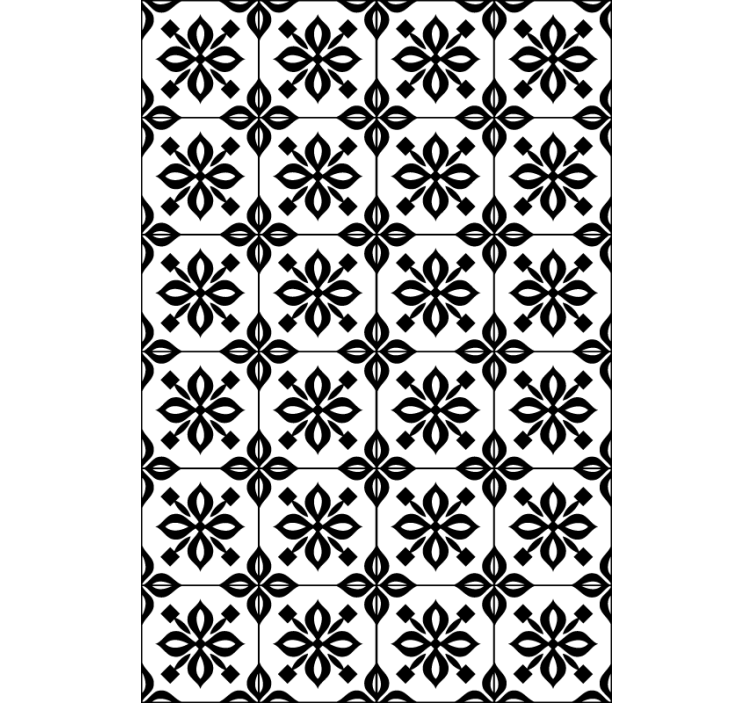 Papel tapiz para sala mosaico blanco y negro - TenVinilo