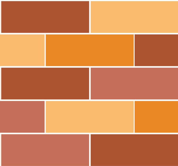 Papel tapiz baño diseño de ladrillos coloridos - TenVinilo