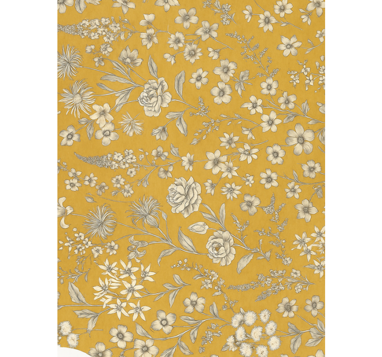 Papel tapiz recámara matrimonial patrón floral vintage - TenVinilo