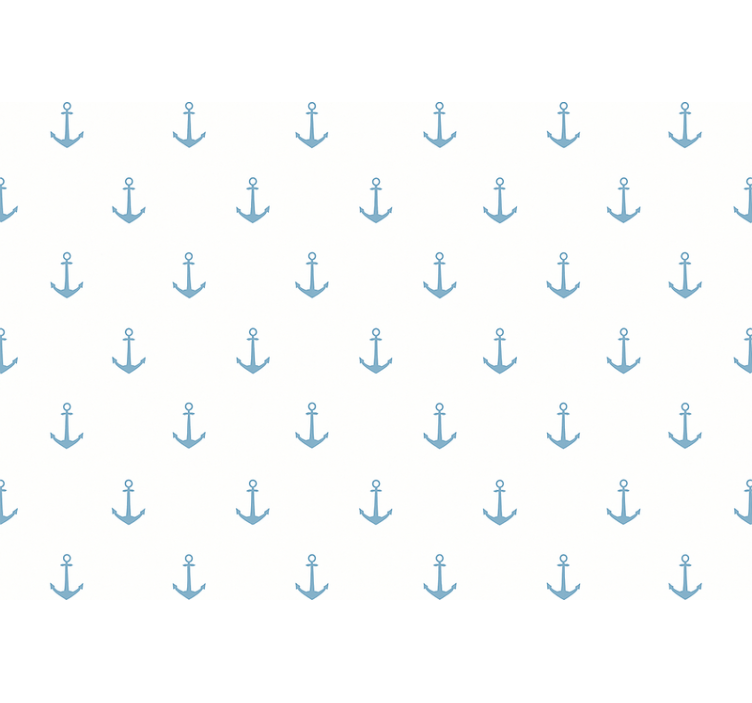 Papel tapiz infantil diseño ancla azul - TenVinilo