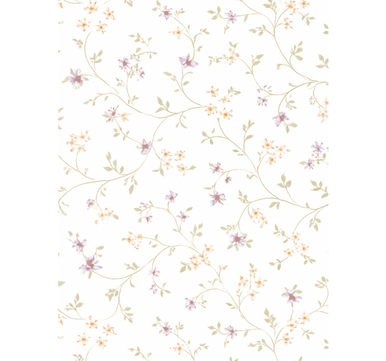 Papel tapiz infantil diseño floral simple - TenVinilo