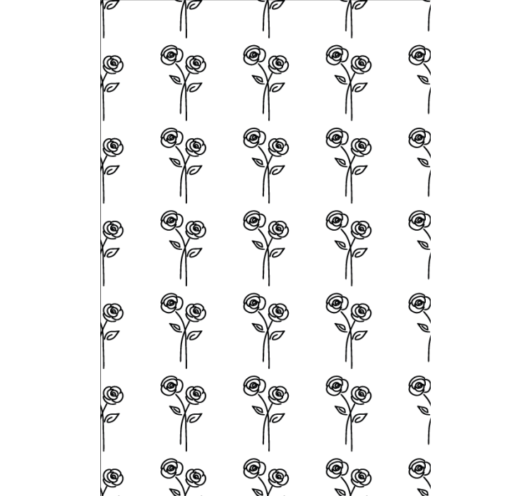 Papel tapiz floral diseño minimalista de rosas - TenVinilo