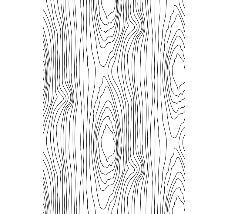 Papel tapiz floral rayas de naturaleza negra - TenVinilo