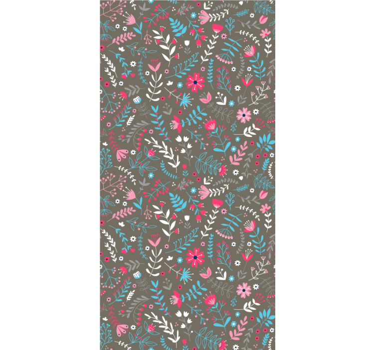 Papel tapiz floral estampado floral colorido - TenVinilo