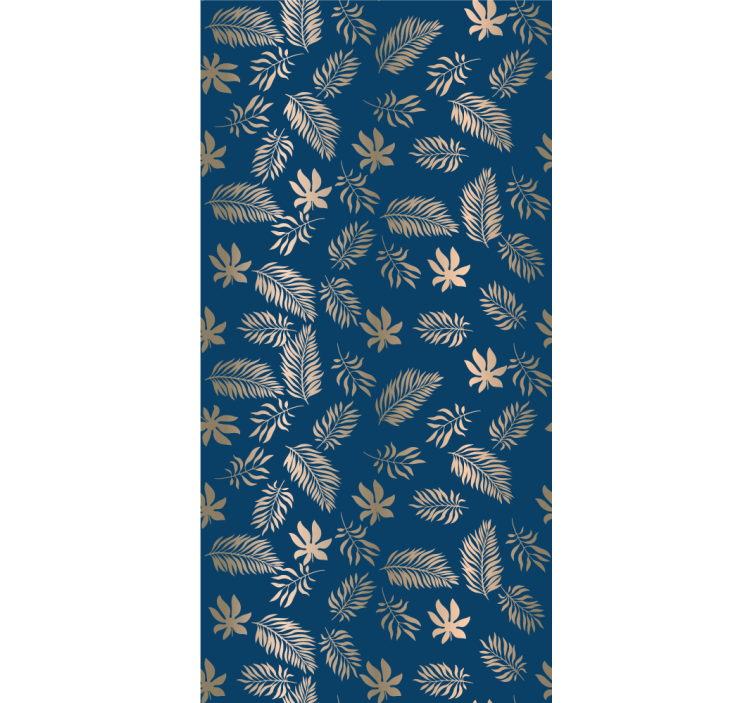 Papel tapiz floral diseño de flores azules africanas - TenVinilo