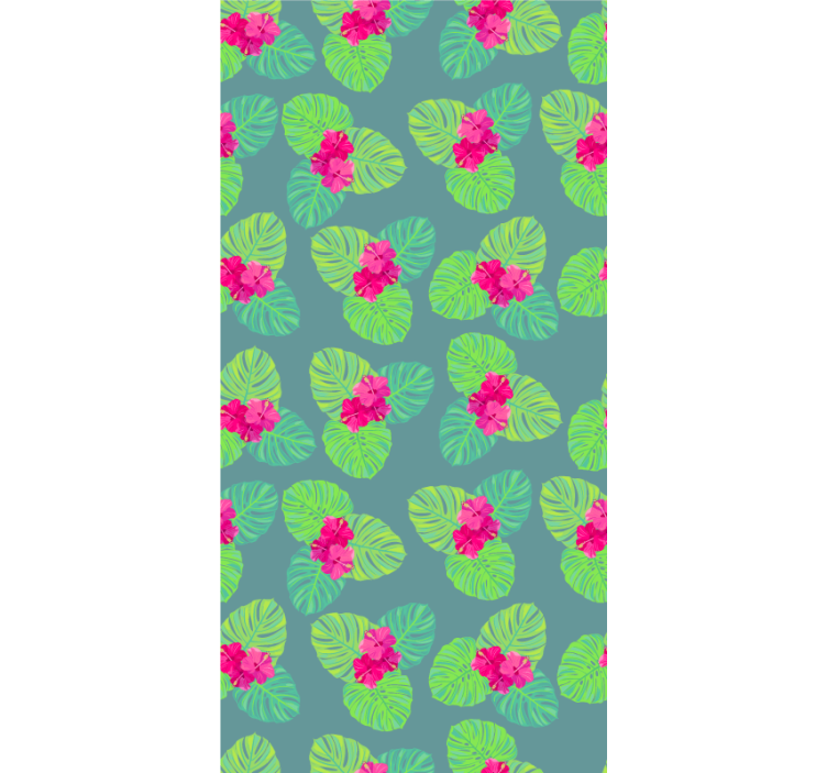 Papel tapiz floral diseño de magnolias sobre agua - TenVinilo