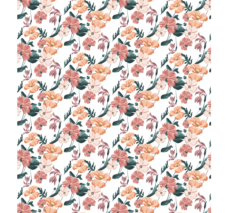 Papel tapiz floral 'ziedi' blanco - TenVinilo