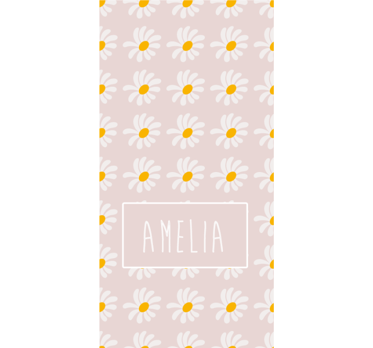 Papel tapiz floral ilustración de flores boho - TenVinilo