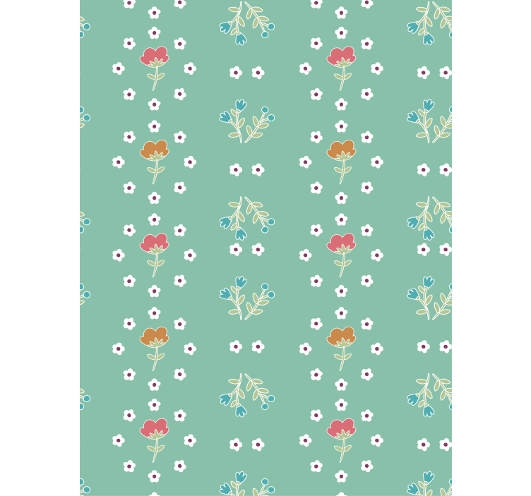 Papel tapiz floral estilo vintage acogedor - TenVinilo