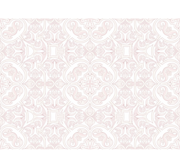 Papel tapiz arte patrón mediterráneo rosa claro - TenVinilo