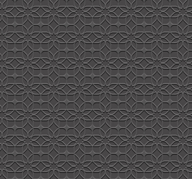 Papel pintado negro geométrico 3D - TenVinilo