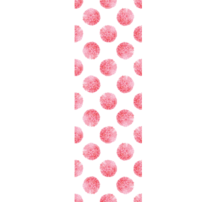 Papel pintado topos flores rosas - TenVinilo