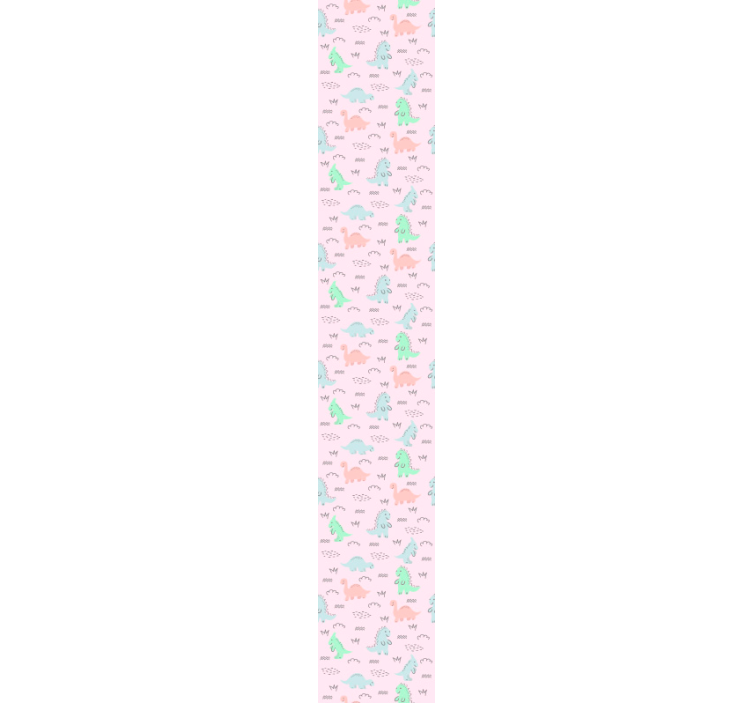 papel pintado infantil Pequeños dinosaurios sobre fondo rosa - TenVinilo