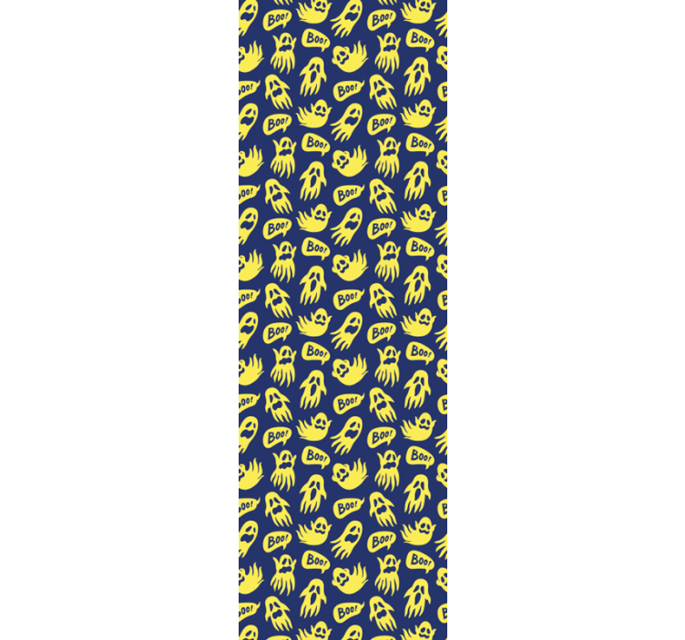 Papel tapiz Halloween patrones fantasmales - TenVinilo