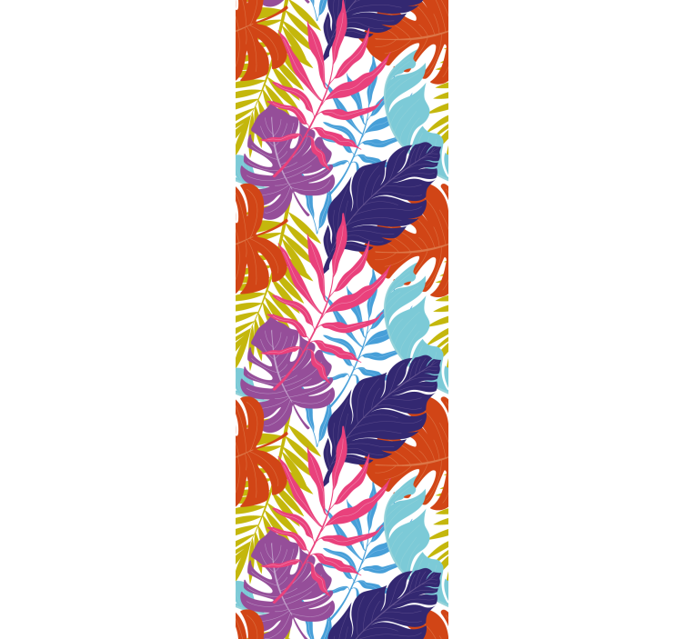 Papel tapiz hojas diseño de hojas tropicales - TenVinilo