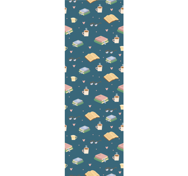 Papel tapiz despacho patrón de lectura acogedor - TenVinilo