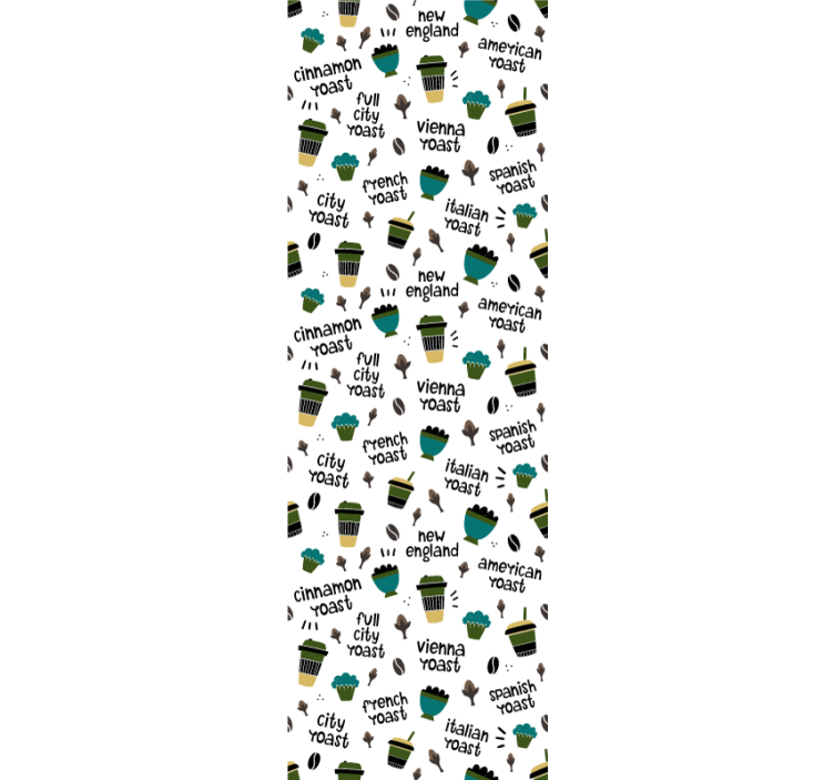 Papel tapiz cocina patrón de tostado de café - TenVinilo