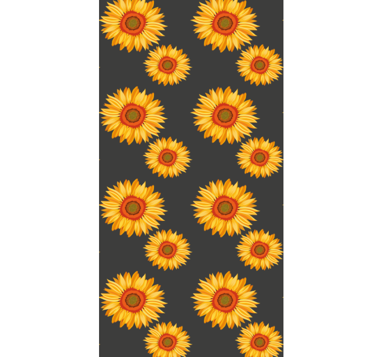 Papel tapiz flores elegancia girasol - TenVinilo
