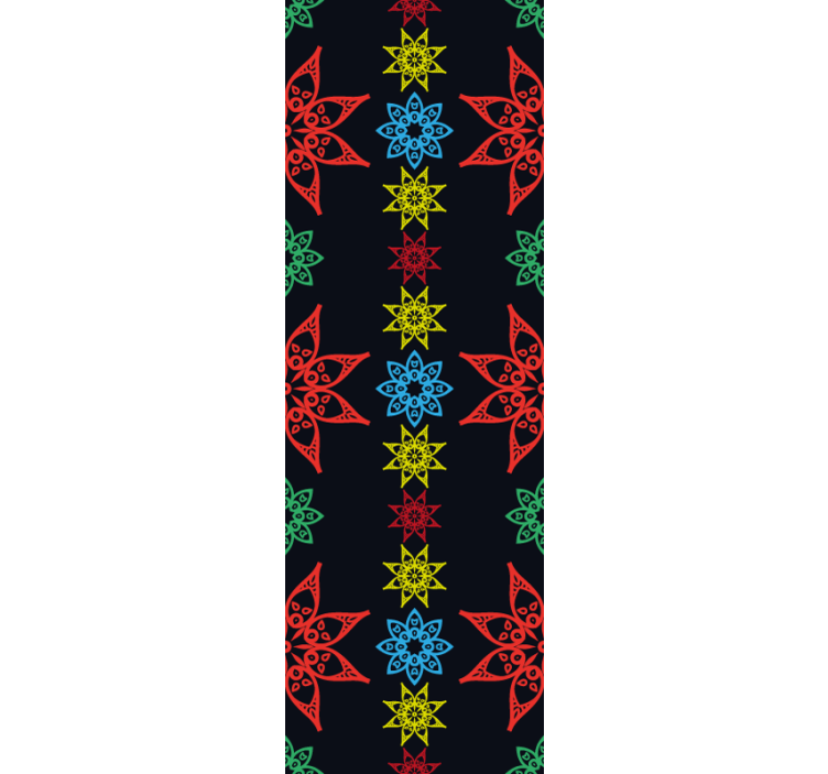 Papel tapiz ornamental ornamentación floral - TenVinilo