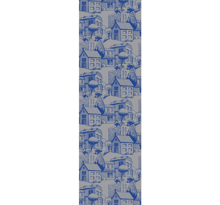 Papel tapiz ciudades ilustración de dibujo urbano - TenVinilo