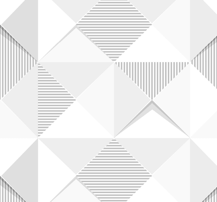 Papel pintado cuadros 3D blancos - TenVinilo