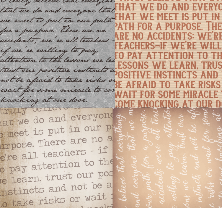 Papel pintado letras madera texto Marla Gibbs - TenVinilo