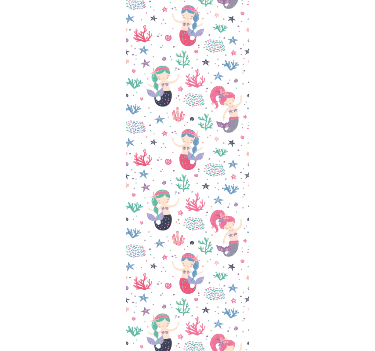 Papel tapiz infantil aventura submarina de sirenas - TenVinilo
