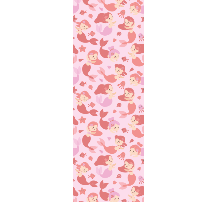 Papel tapiz animales motivo de sirena juguetón - TenVinilo