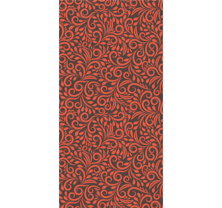 Papel pintado naturaleza Plantas rojas verticales - TenVinilo