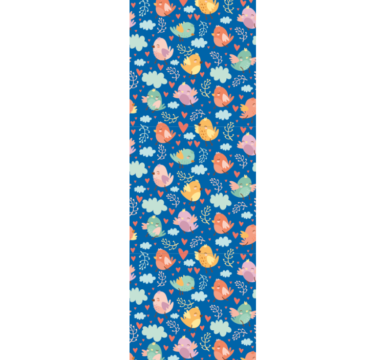 Papel tapiz pájaros amigos coloridos - TenVinilo