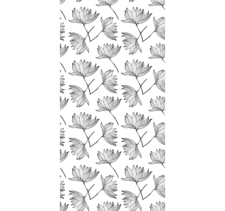 Papel tapiz flores bocetos botánicos - TenVinilo