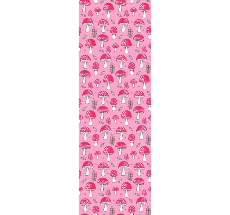 Papel tapiz arte patrones de hongos - TenVinilo