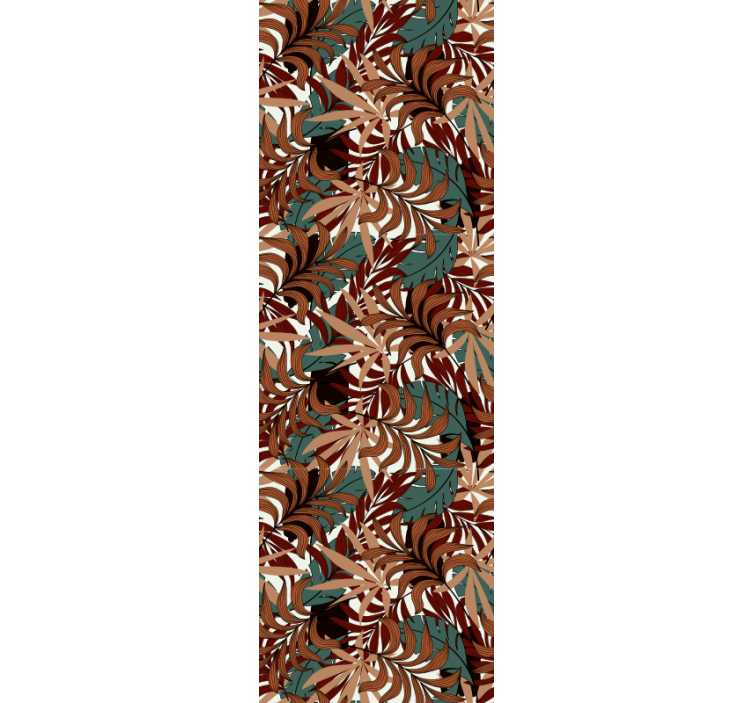 Papel tapiz hojas mural botánico abstracto - TenVinilo