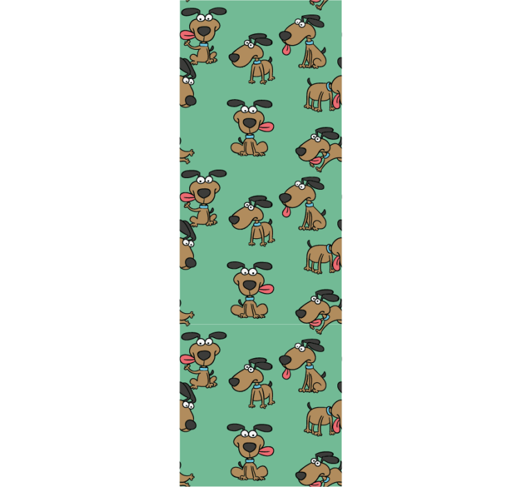 Papel tapiz perros diversión de dibujos animados caninos - TenVinilo