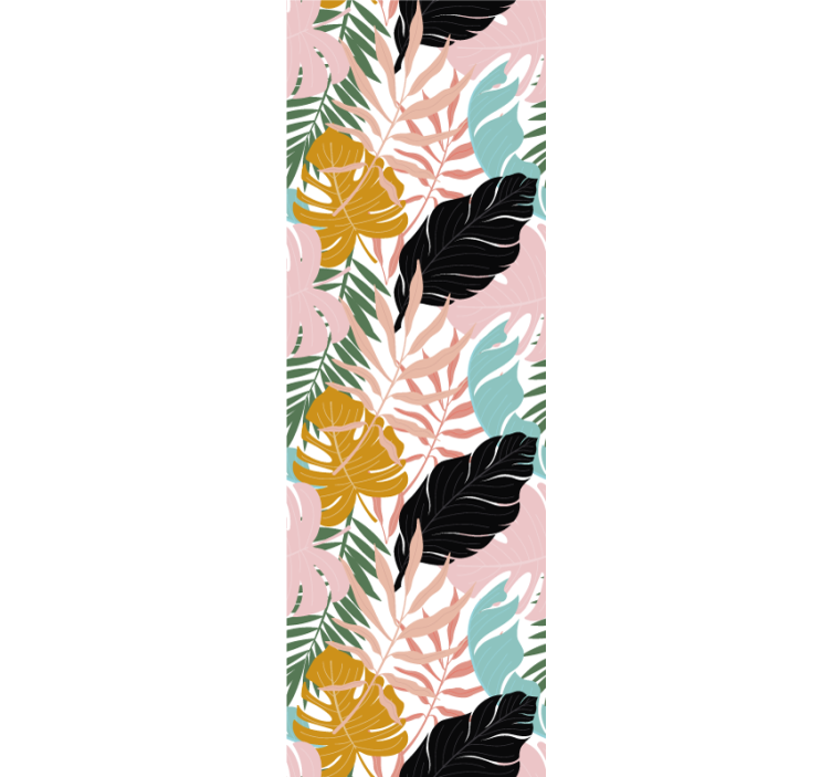 Papel tapiz hojas surtido de follaje exótico - TenVinilo