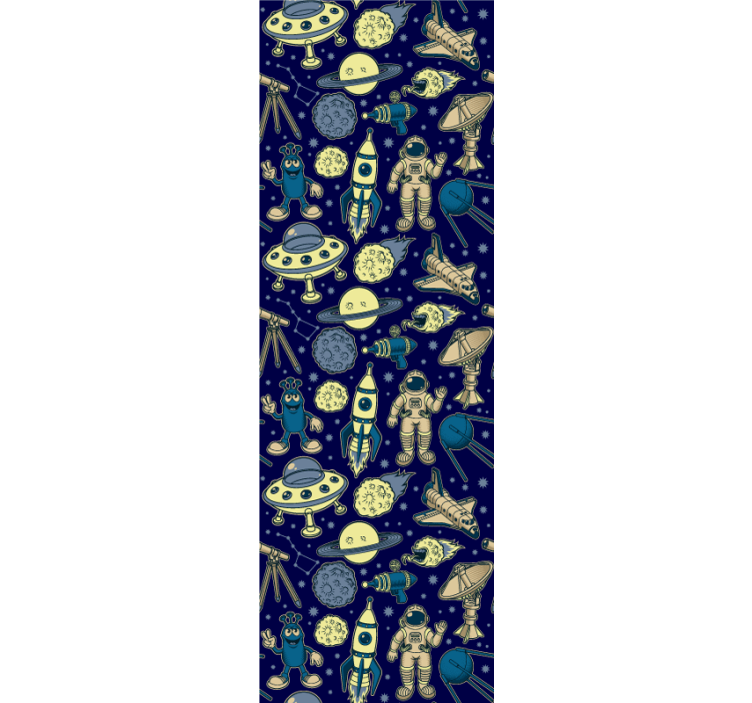 Papel tapiz arte tema de exploración espacial - TenVinilo