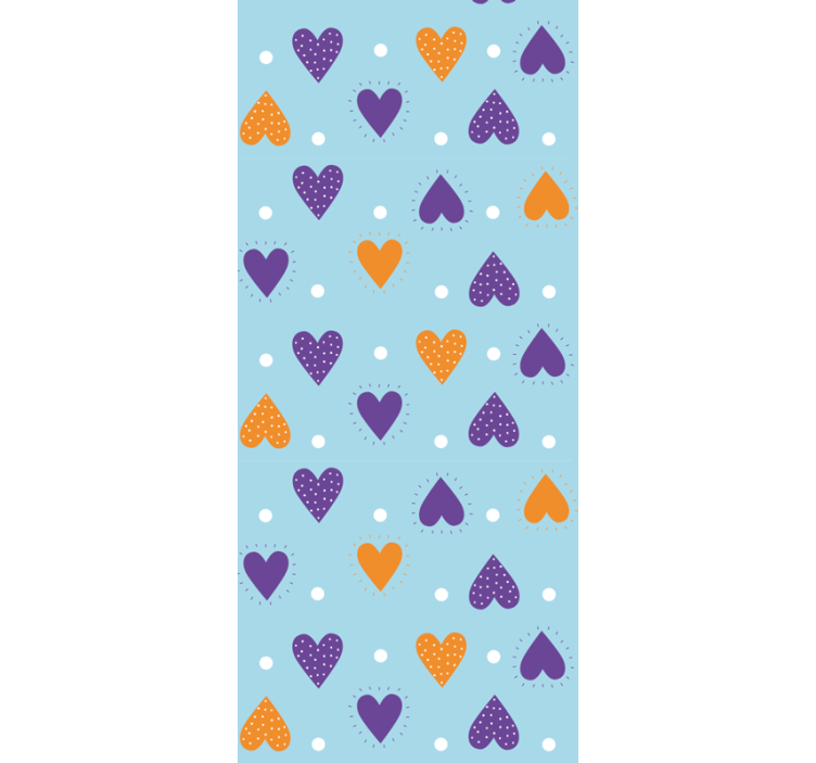 Papel tapiz para recámara gotas de lluvia del corazón - TenVinilo