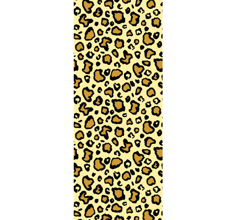 Papel tapiz leopardos patrón amarillo clásico - TenVinilo