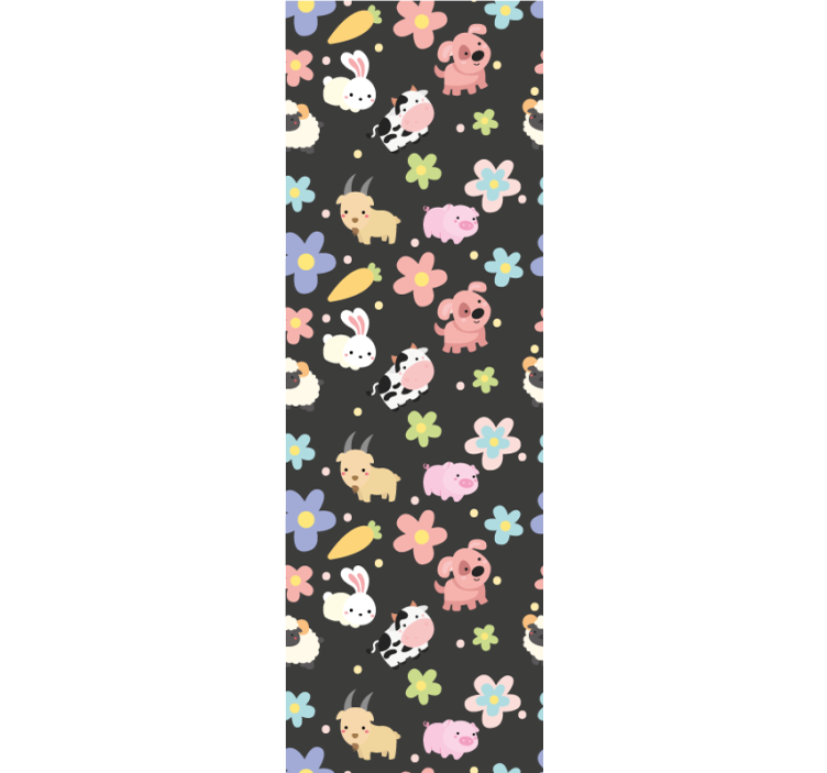 Papel tapiz animales divertido patrón animal - TenVinilo