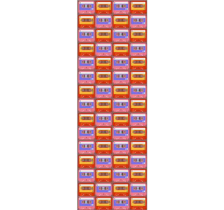 Papel tapiz arte matriz de casetes retro - TenVinilo