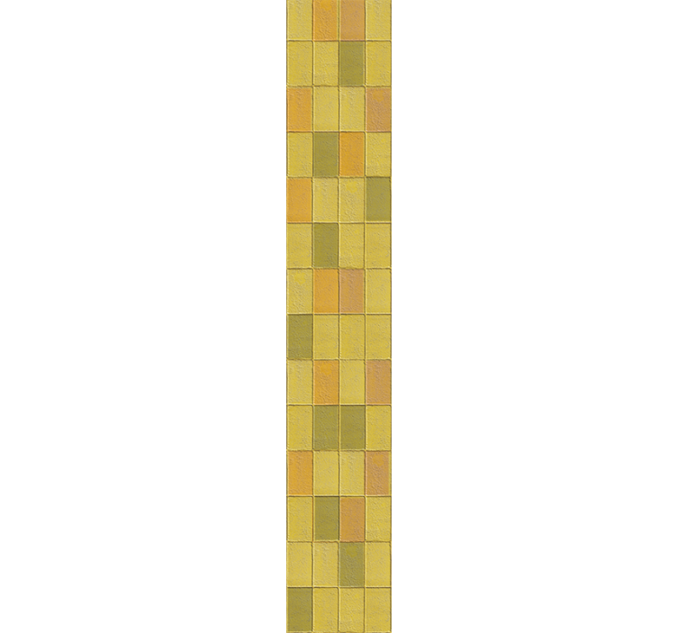 Papel tapiz azulejos tonos amarillos cálidos - TenVinilo