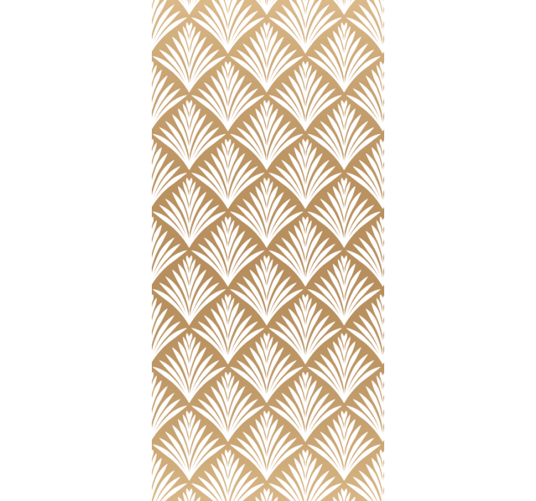 Papel pintado para pasillos Hojas de oro en estilo de decoración  - TenVinilo