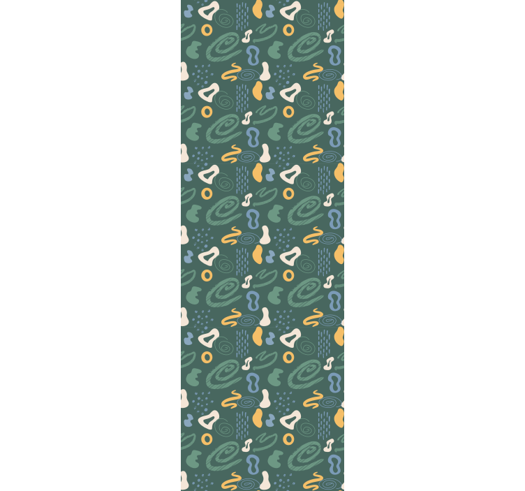 Papel tapiz geométrico patrón de formas curvas - TenVinilo