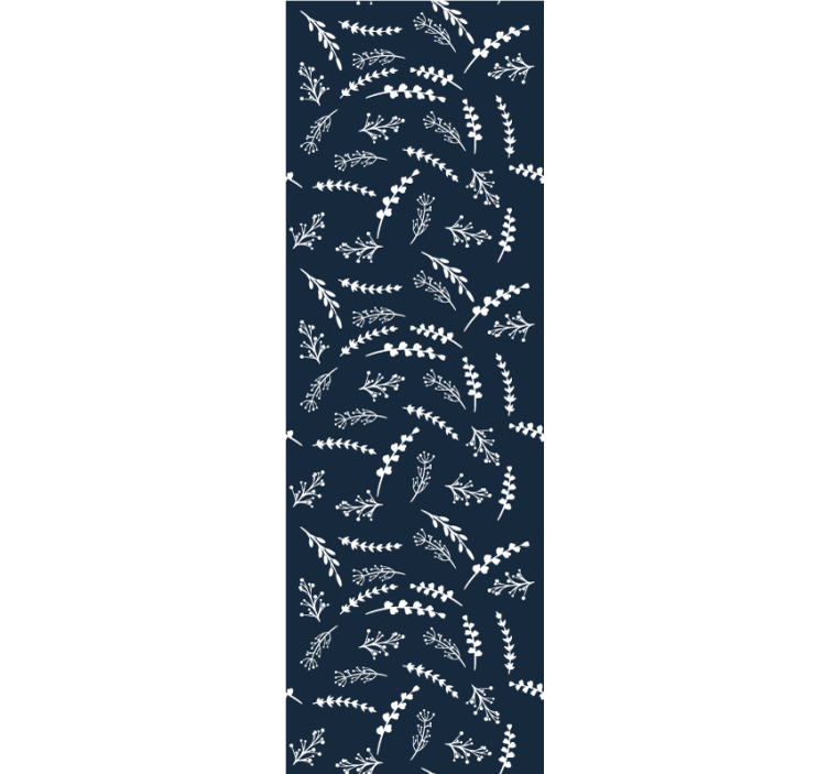 Papel tapiz hojas delicado patrón azul - TenVinilo